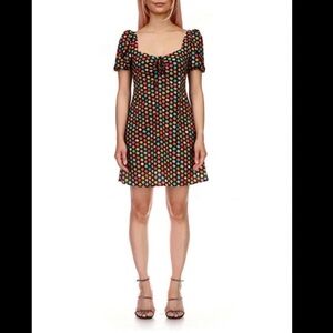 HVN Dylan Printed Satin Mini Dress 4